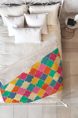 Jacqueline Maldonado Morocco Bright Fleece Throw Blanket