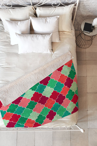 Jacqueline Maldonado Morocco Christmas Fleece Throw Blanket