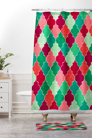 Jacqueline Maldonado Morocco Christmas Shower Curtain And Mat