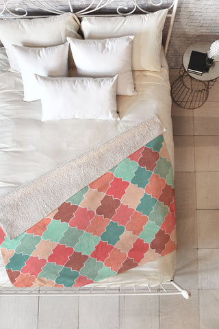 Jacqueline Maldonado Morocco Pastel Fleece Throw Blanket