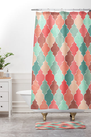 Jacqueline Maldonado Morocco Pastel Shower Curtain And Mat
