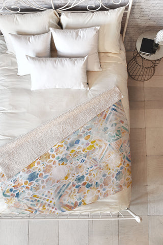 Jacqueline Maldonado Mosaic Mashup Fleece Throw Blanket