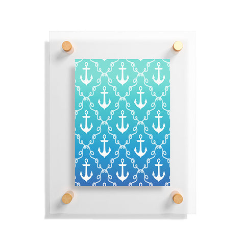 Jacqueline Maldonado Nautical Knots Ombre Blue Floating Acrylic Print