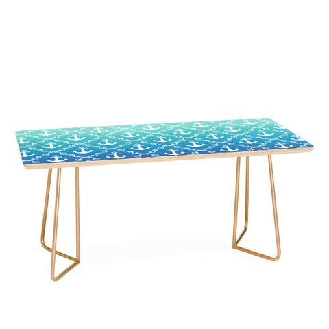 Jacqueline Maldonado Nautical Knots Ombre Blue Coffee Table