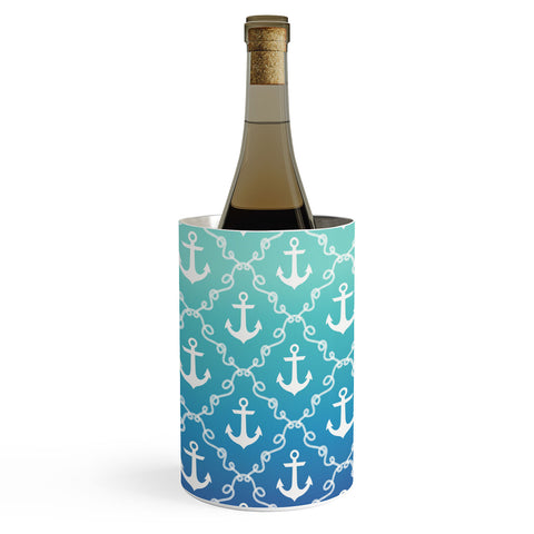 Jacqueline Maldonado Nautical Knots Ombre Blue Wine Chiller