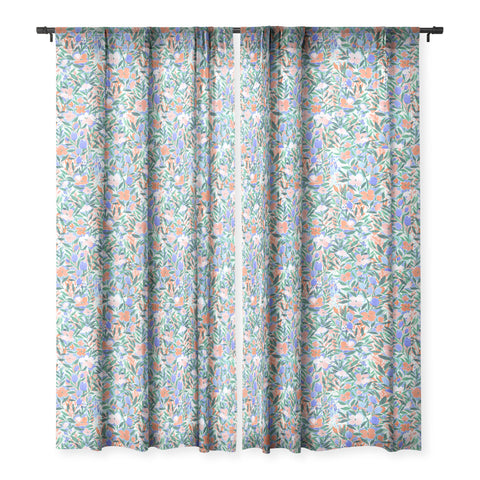 Jacqueline Maldonado Nonchalant Coral Sheer Window Curtain