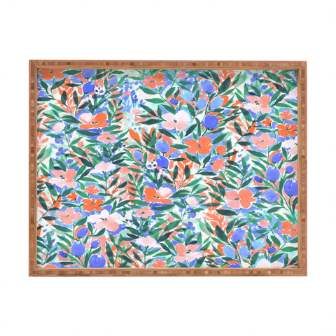 Jacqueline Maldonado Nonchalant Coral Rectangular Tray
