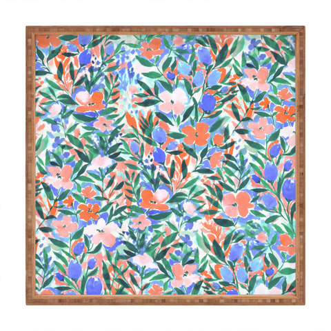 Jacqueline Maldonado Nonchalant Coral Square Tray