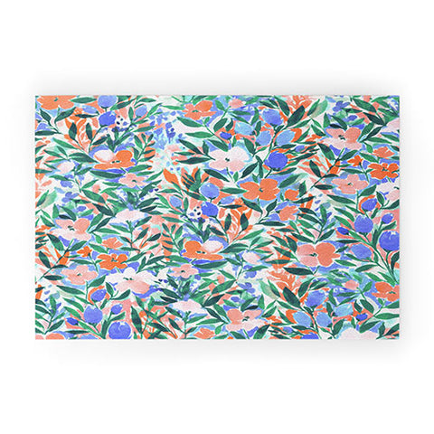 Jacqueline Maldonado Nonchalant Coral Welcome Mat