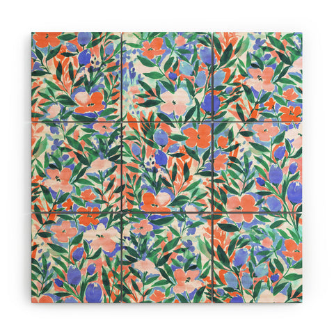 Jacqueline Maldonado Nonchalant Coral Wood Wall Mural