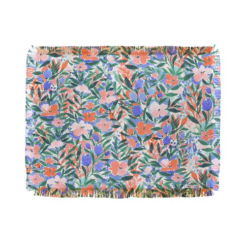 Jacqueline Maldonado Nonchalant Coral Throw Blanket