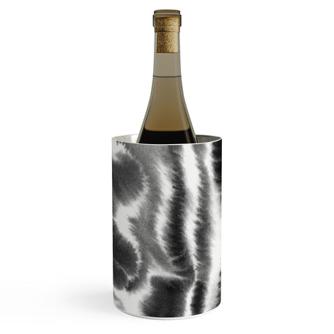 Jacqueline Maldonado Ombre Waves Black and White Wine Chiller