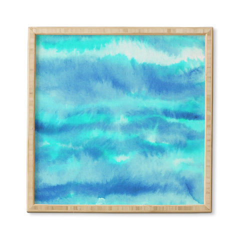 Jacqueline Maldonado Ombre Waves Blue Green Framed Wall Art