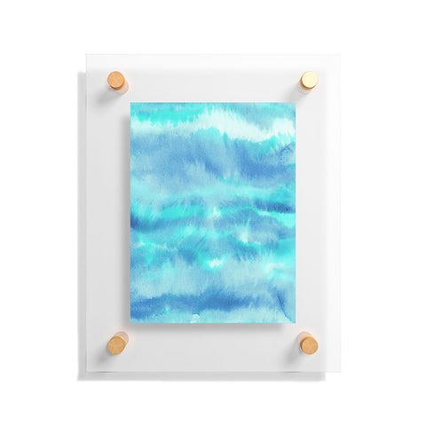 Jacqueline Maldonado Ombre Waves Blue Green Floating Acrylic Print