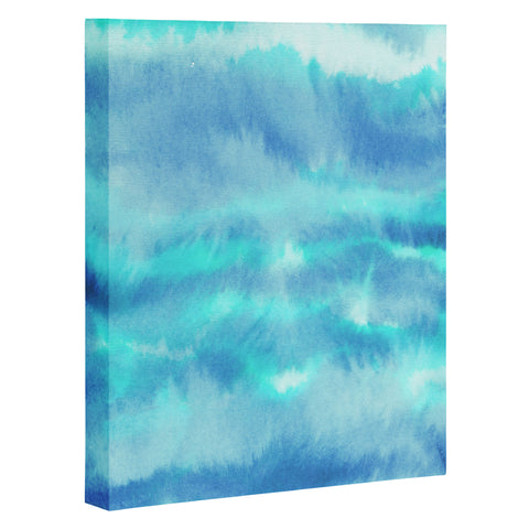 Jacqueline Maldonado Ombre Waves Blue Green Art Canvas