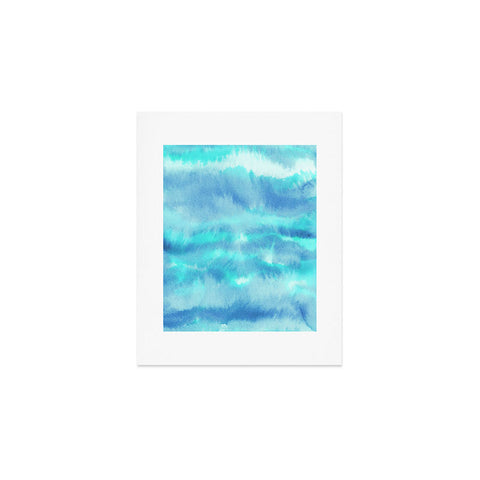 Jacqueline Maldonado Ombre Waves Blue Green Art Print