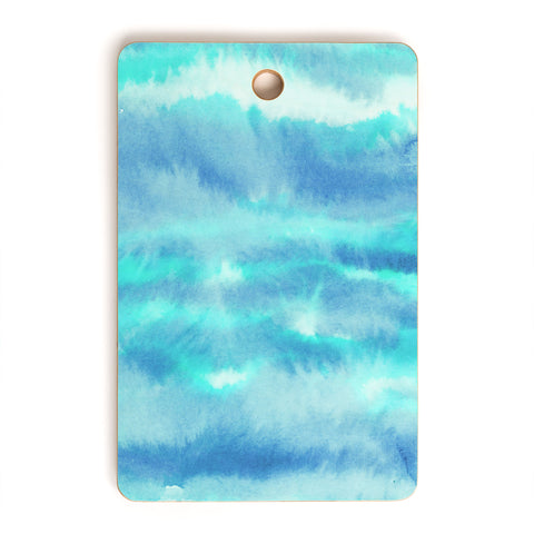 Jacqueline Maldonado Ombre Waves Blue Green Cutting Board Rectangle