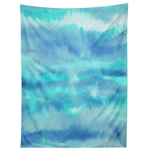 Jacqueline Maldonado Ombre Waves Blue Green Tapestry