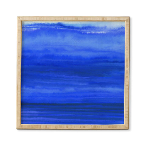 Jacqueline Maldonado Ombre Waves Blue Ocean Framed Wall Art
