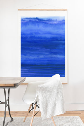 Jacqueline Maldonado Ombre Waves Blue Ocean Art Print And Hanger