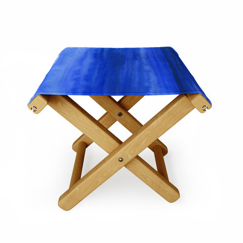 Jacqueline Maldonado Ombre Waves Blue Ocean Folding Stool