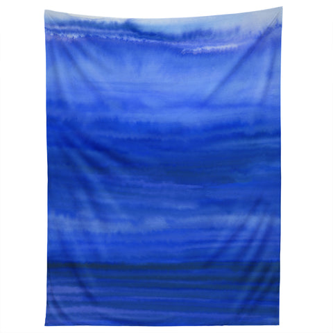 Jacqueline Maldonado Ombre Waves Blue Ocean Tapestry