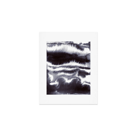 Jacqueline Maldonado Ombre Waves Cool Black Art Print