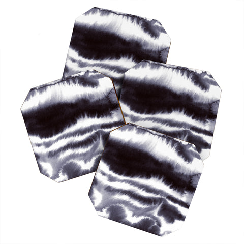 Jacqueline Maldonado Ombre Waves Cool Black Coaster Set