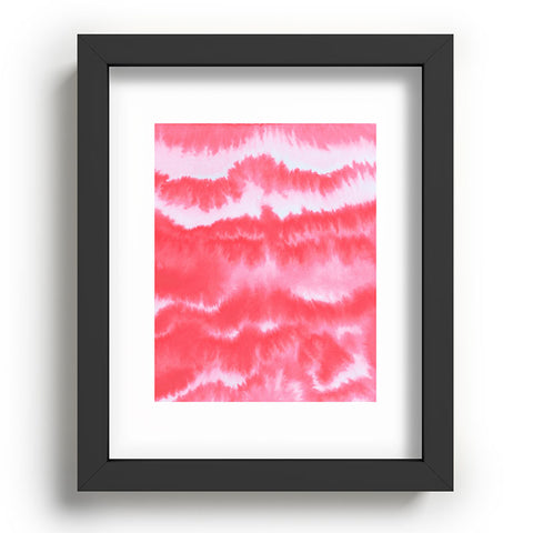 Jacqueline Maldonado Ombre Waves Coral Recessed Framing Rectangle