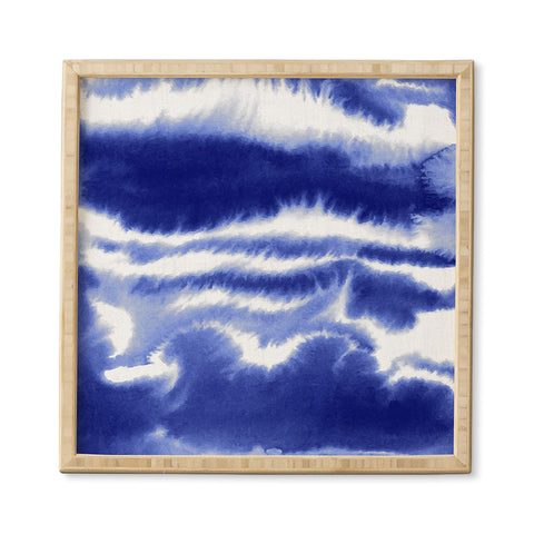 Jacqueline Maldonado Ombre Waves Indigo Framed Wall Art