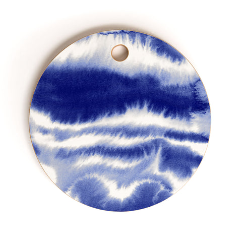 Jacqueline Maldonado Ombre Waves Indigo Cutting Board Round