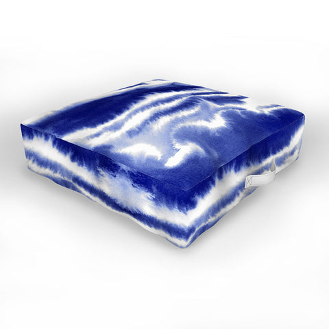 Jacqueline Maldonado Ombre Waves Indigo Outdoor Floor Cushion