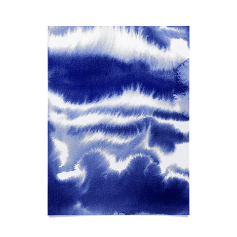 Jacqueline Maldonado Ombre Waves Indigo Poster