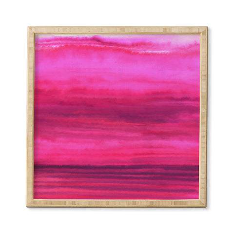 Jacqueline Maldonado Ombre Waves Sunset Framed Wall Art