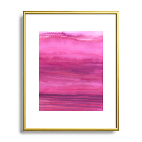 Jacqueline Maldonado Ombre Waves Sunset Metal Framed Art Print