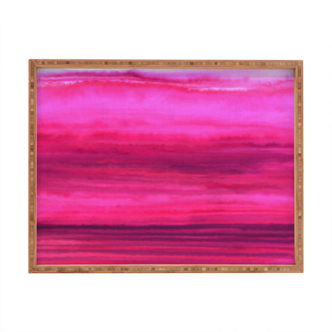 Jacqueline Maldonado Ombre Waves Sunset Rectangular Tray