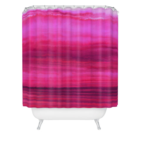 Jacqueline Maldonado Ombre Waves Sunset Shower Curtain