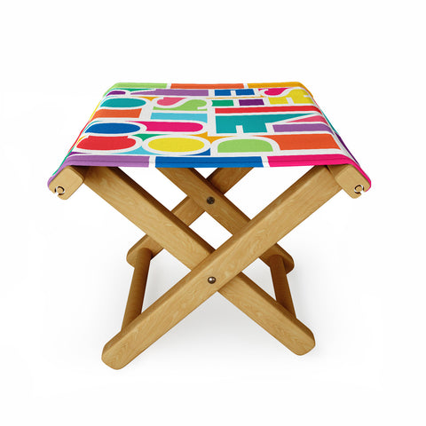 Jacqueline Maldonado Outside The Lines Folding Stool