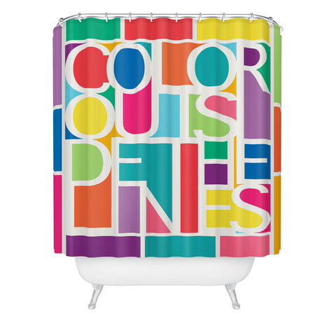 Jacqueline Maldonado Outside The Lines Shower Curtain