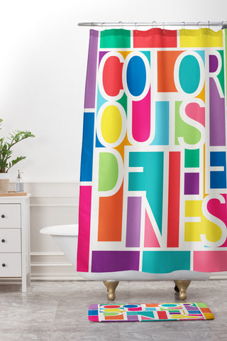 Jacqueline Maldonado Outside The Lines Shower Curtain And Mat