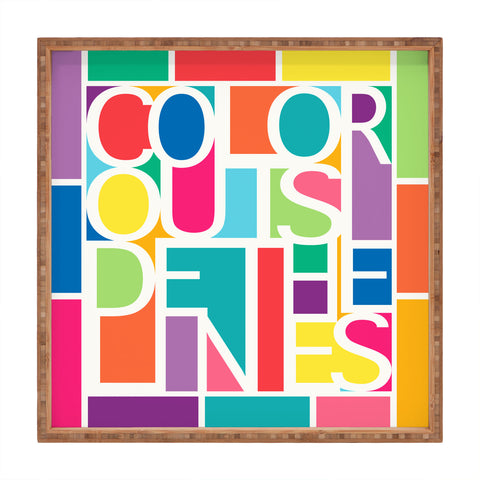 Jacqueline Maldonado Outside The Lines Square Tray