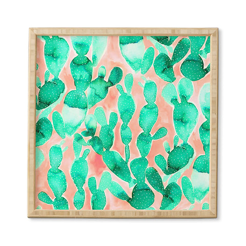Jacqueline Maldonado Paddle Cactus Blush Framed Wall Art