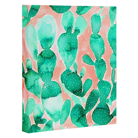 Jacqueline Maldonado Paddle Cactus Blush Art Canvas