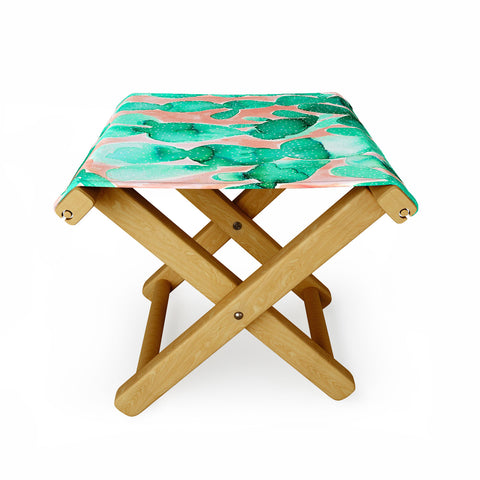 Jacqueline Maldonado Paddle Cactus Blush Folding Stool