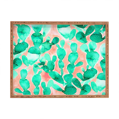 Jacqueline Maldonado Paddle Cactus Blush Rectangular Tray