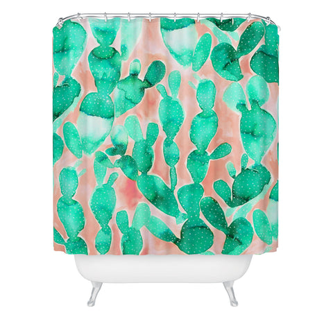 Jacqueline Maldonado Paddle Cactus Blush Shower Curtain