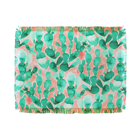 Jacqueline Maldonado Paddle Cactus Blush Throw Blanket
