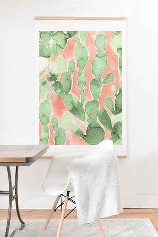 Jacqueline Maldonado Paddle Cactus Pale Green Art Print And Hanger