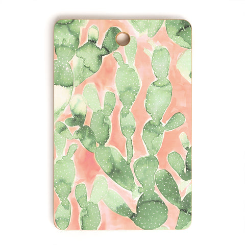 Jacqueline Maldonado Paddle Cactus Pale Green Cutting Board Rectangle