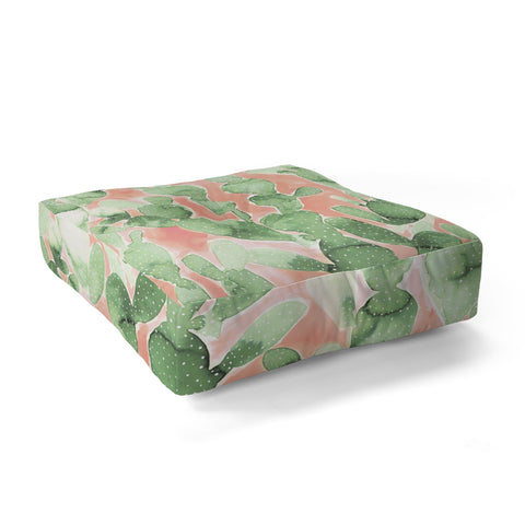 Jacqueline Maldonado Paddle Cactus Pale Green Floor Pillow Square